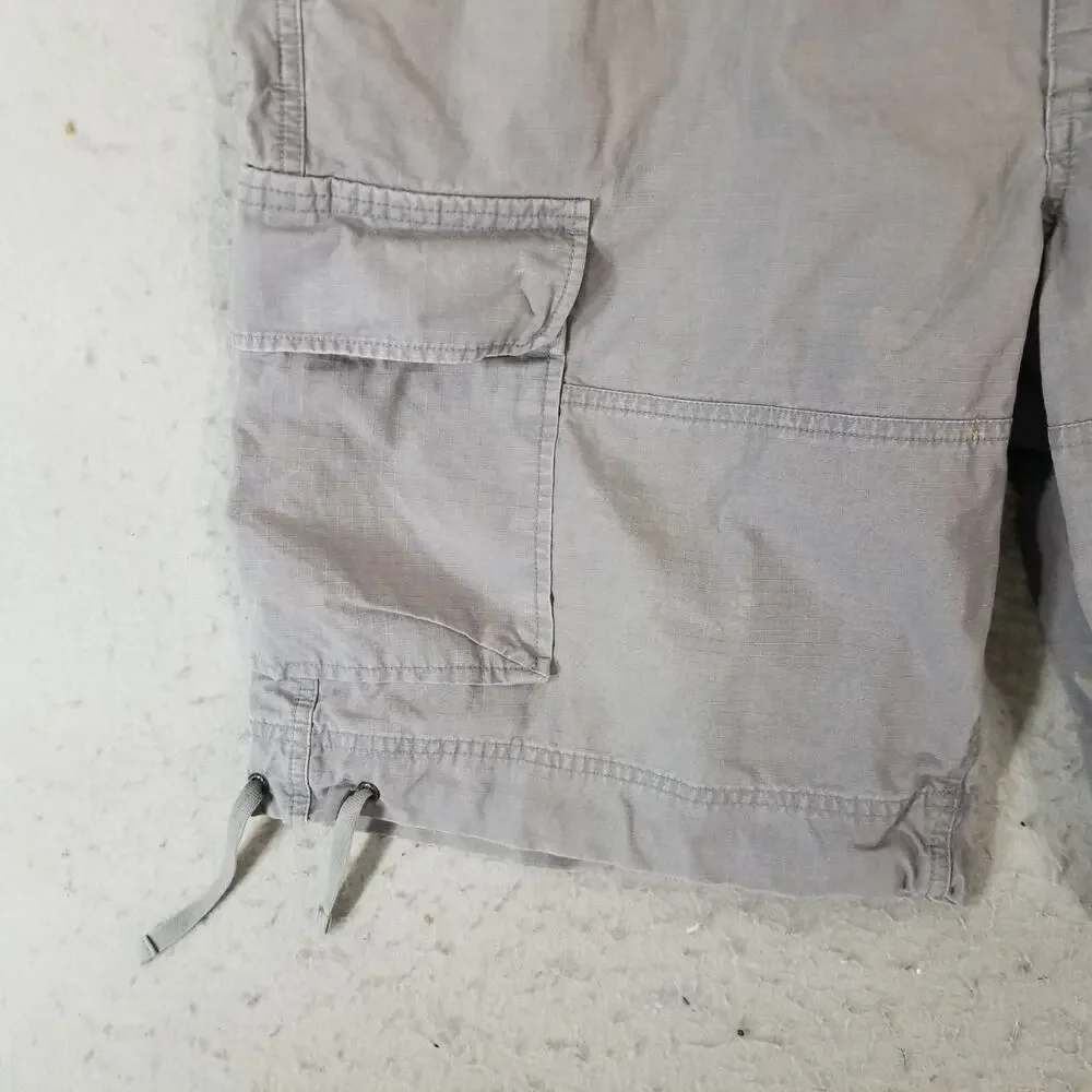 Banana Republic cargo hiking shorts mens 38x11 gray cotton ripstop outdoor urban